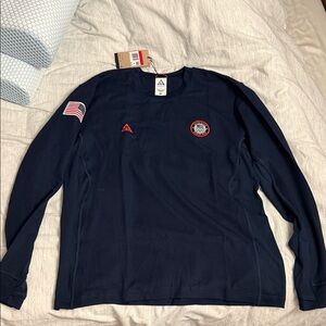 Nike ACG Winter Olympics Dark Blue Long Sleeve Men's Tee Size L